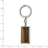 Black Bow Jewelry Stainless Steel & Brown Tiger's Eye Rectangle Key Chain - 2 of 3