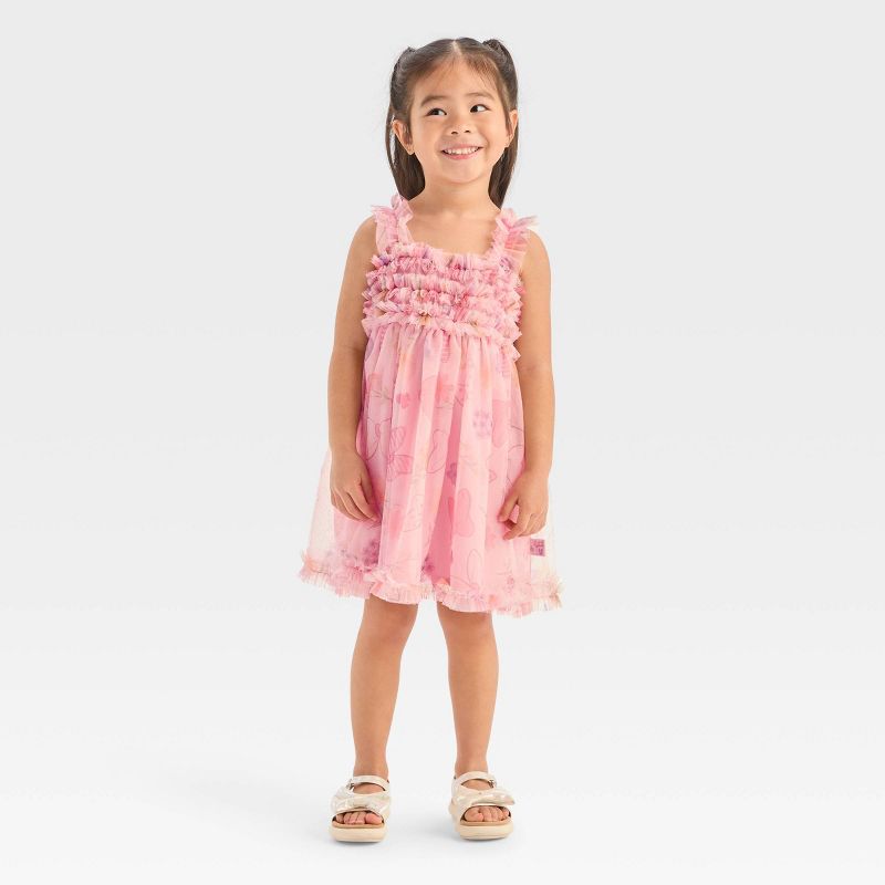 Toddler Girls&#39; Disney Minnie Mouse Tulle Dress - Pink, 3 of 8