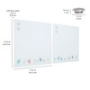 ECR4Kids MessageStor Magnetic Dry-Erase Glass Board with Magnets, 17.5in x 17.5in, 2-Pack - 2 of 4