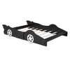 Full Size Race Car-Shaped Platform Bed with Wheels - 4 of 4