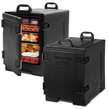 Costway 2/3/4 Pack End-Loading Insulated Food Pan Carrier Hot Cold