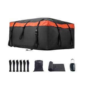 VEVOR Car Rooftop Cargo Carrier Bag, 23 Cubic Feet Roof Cargo Carrier, Heavy Duty 840D PVC 100% Waterproof Car Roof Luggage Bag for All Vehicle,Black - 1 of 4