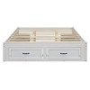 Okak Full/Queen Antique Wood Bed Frame with 6 Storage Drawers,Modern Classic Platform Bed for Bedroom,No Box Spring Needed - 3 of 4