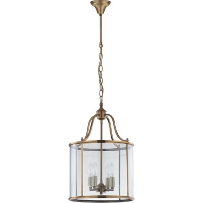 22.5" Sutton Place 4 Light Pendant Brass - Safavieh