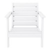 WestinTrends Avalon White Outdoor Modern HDPE Patio Club Chair with Deep Seat Cushions - 4 of 4