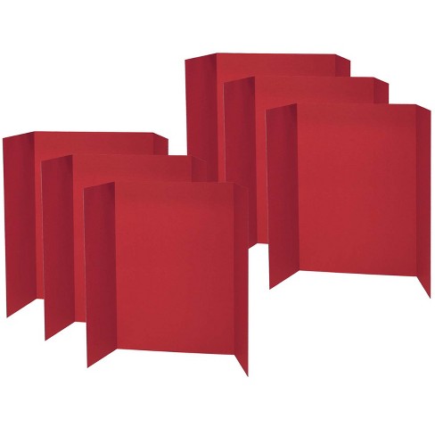 White Tri-fold Display Board, Corrugated Cardboard, 36 x 48 inches (Pack of  12)