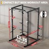 Power Cage, 1100 Lbs Multi-Functional Power Rack with Pull-Up Bar, Adjustable Safety Bars, Power Rack - 4 of 4