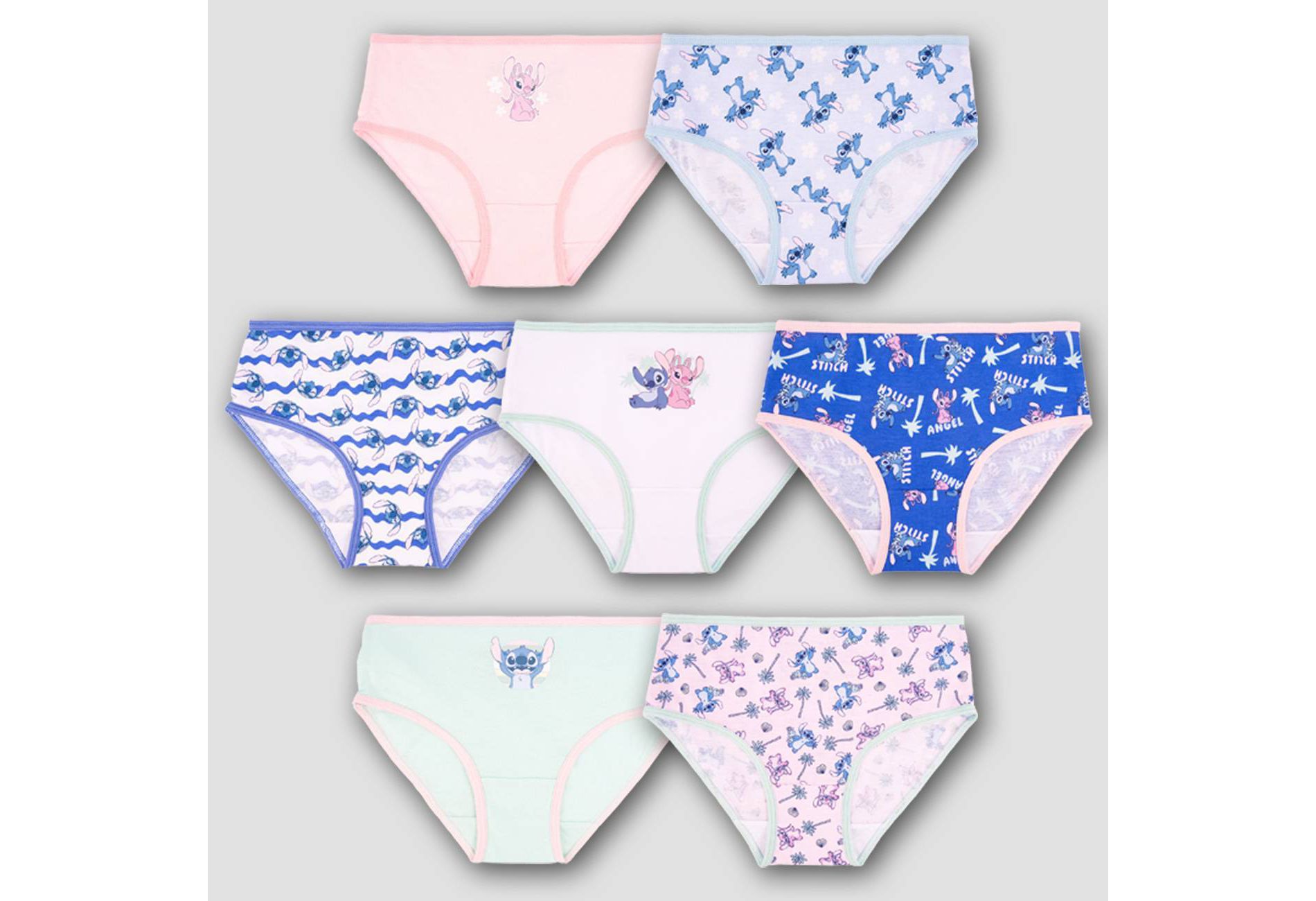 Girls' Lilo & Stitch 7pk Cotton Briefs - 6
