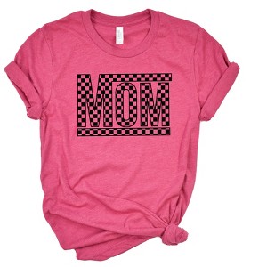 Simply Sage Market Women's Mom Checkered Box Short Sleeve Graphic Tee - 1 of 2