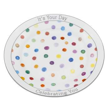 Darware Decorative Birthday Plate, Special Occasion It’s Your Day Ceramic Gift Plate; for Birthdays, Anniversaries, Weddings, and More