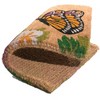 HomeRoots 18" X 30" Brown and White Coir Floral Outdoor Door Mat - 4 of 4