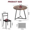 Three-piece double dining table set, double kitchen dining table and chairs, round kitchen dining table set, suitable for small space, apartment - 2 of 4