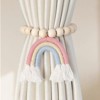 Tree City Natural Simple Wooden Beads Baby Blue Rainbow Decorative Curtain Tieback - 3 of 4