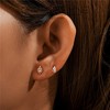 Marquise CZ Flat Back Earrings for Cartilage Helix Tragus Lobe 16g Gold Plated Sterling Silver 1 pair by Ginger Lyne  Marquise - 4 of 4