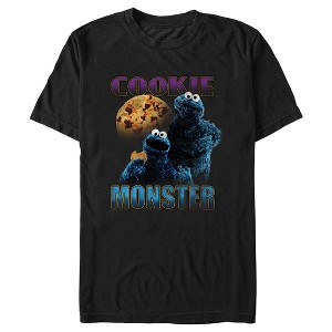Men's Sesame Street Cookie Monster Retro Portrait T-Shirt - 1 of 4