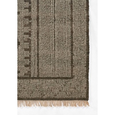 Handwoven Blue Wool Rectangular Area Rug 2' x 3'