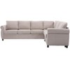 VYNXARIA Sleeper Sofa, 2 in 1 Pull Out Couch Bed,6 seater sofa bed,L Shaped Sleeper Sectional Sofa Couch,Riveted sofa,Beige - 2 of 4