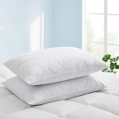 Peace Nest Quilted Goose Feather Down Pillow Set of 2