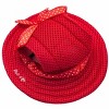 Pet Life Sea Spot Sun UV Protectant Adjustable Fashion Mesh Brimmed Dog Hat Cap, LG, Black - 2 of 4