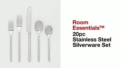 20pc Flatware Set Silver - Room Essentials™ : Target