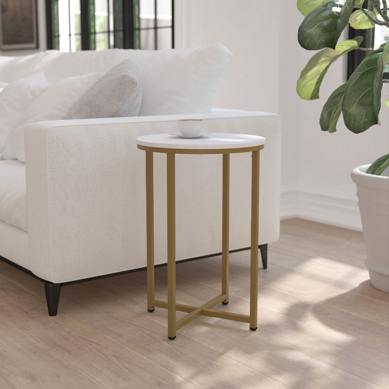 Flash Furniture Hampstead Collection End Table - Modern Laminate Accent Table with Crisscross Frame, 3 of 12