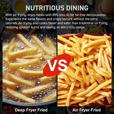 Elite Stainless Steel Electric Air Fryer Oven, 10.5 qt