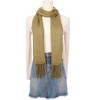 INSPIRE CHIC Gender Neutral Plain Cashmere Imitation Winter Warm Solid Color Fringe Long Scarves 1Pc - 2 of 4