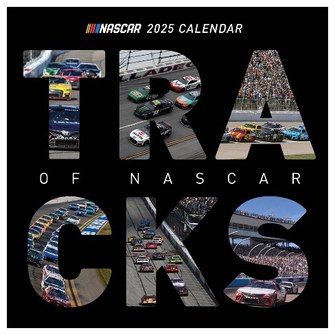 TF Publishing 2025 Wall Calendar 12"x12" Nascar Tracks - image 1 of 4