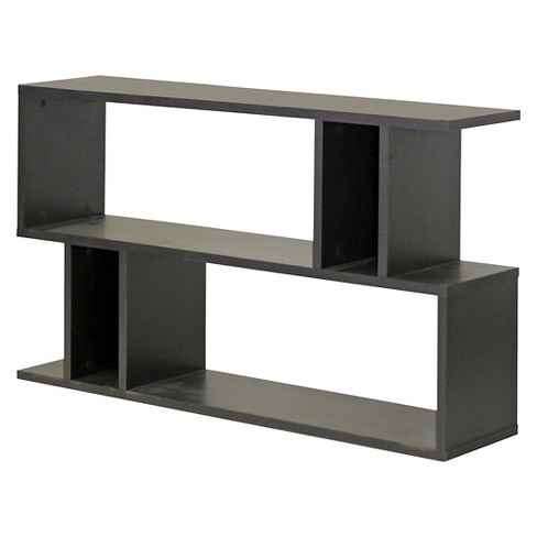 27 5 Goodwin 2 Level Modern Bookshelf Dark Brown Baxton Studio