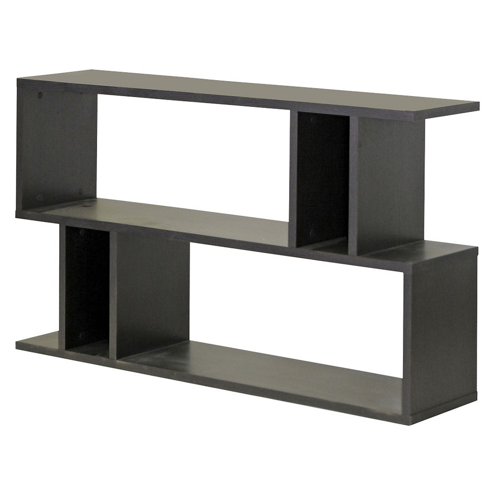 Photos - Garden & Outdoor Decoration 27.5" Goodwin 2 Level Modern Bookshelf Dark Brown - Baxton Studio