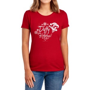 Women's Looney Tunes Daffy Holidays T-Shirt - 1 of 4