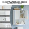 Bestier Fluted Bathroom Cabinet with Shelves, Wall Cabinet Over the Toilet with 2 Doors, Bathroom Wall Storage Wall Mounted Medicine Cabinet - 3 of 4
