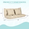 Aoodor 59" Tufted Porch Swing Cushions, Outdoor Swing Replacement Cushion 2-3 Seater with Backrest and 2 Pillows, Water and Fade Resistant - 4 of 4
