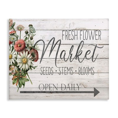 Stupell Industries Planked Style Fresh Flower Market, 30" x 24"