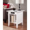 AFI Furnishings Nantucket End Table with Charging Station in White - 2 of 4
