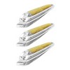 Unique Bargains Nail Beauty Tool Metal Slanted Tip Nail Cutter Silver Tone 3 Pcs - 3 of 4