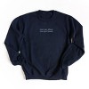 Embroidered Text Me When You Get Home - Women's Graphic Sweatshirt - 2 of 4