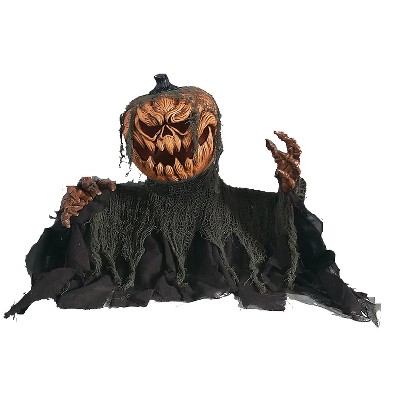 Sunstar Pumpkin Ground Breaker Animated Light-Up Halloween Decoration - 20 in x 47 in - Black