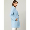 INSPIRE CHIC Women's Regular Fit Notched Lapel Long Sleeve Buttoned Classic Coat - 4 of 4