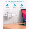 Itopfox Multi Plug Outlet Extender, Power Strip Non Surge Protector with 3 USB Wall Charger (1 USB C), Outlet Expander for Cruise, Dorm, Travel, Home - 4 of 4