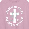 Women's - Instant Message - Jesus In My Heart Nursing In Veins Graphic Racerback Tank - 2 of 4