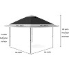 13X13 Pop-Up Gazebo, Outdoor Canopy Tent with Double Roof, Outdoor Gazebo for Backyard & Patio, Instant Screened Shelter with 169 Square Feet of Shade - 3 of 4