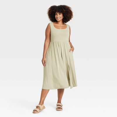 Women's Knit Ballet Midi Shift Dress - A New Day™