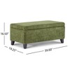 Lyngins Boucle Storage Ottoman/Foot Stool, Flip-Top Ottoman Bench with Birch Wood Legs, Easy Assembly Entryway Bench, End of Bed Bench - 3 of 4