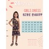 24seven Comfort Apparel Girls Black Floral One Shoulder Ruffle Knee Length Dress - 4 of 4