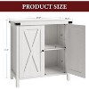 COZONY Buffet Cabinet, 60" Farmhouse Storage Sideboard with 2 Cabinets & Open Shelf, Console Cabinet for Living Room, Dining Room, Hallway - 3 of 4
