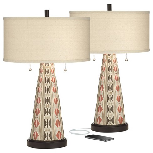 John Timberland Table Lamps 24 5 High, Southwestern Bedroom Table Lamps Set Of 2
