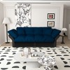 Racxily 74.8" Queen Pull Out Sofa Bed, 3-in-1 Convertible Sleeper Tufted Sofa with 2 Soft Pillows, Multi-Functional Velvet Loveseat Bed - 4 of 4