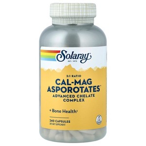 Solaray 2:1 Ratio Cal-Mag Asporotates™, 240 Capsules - 1 of 4