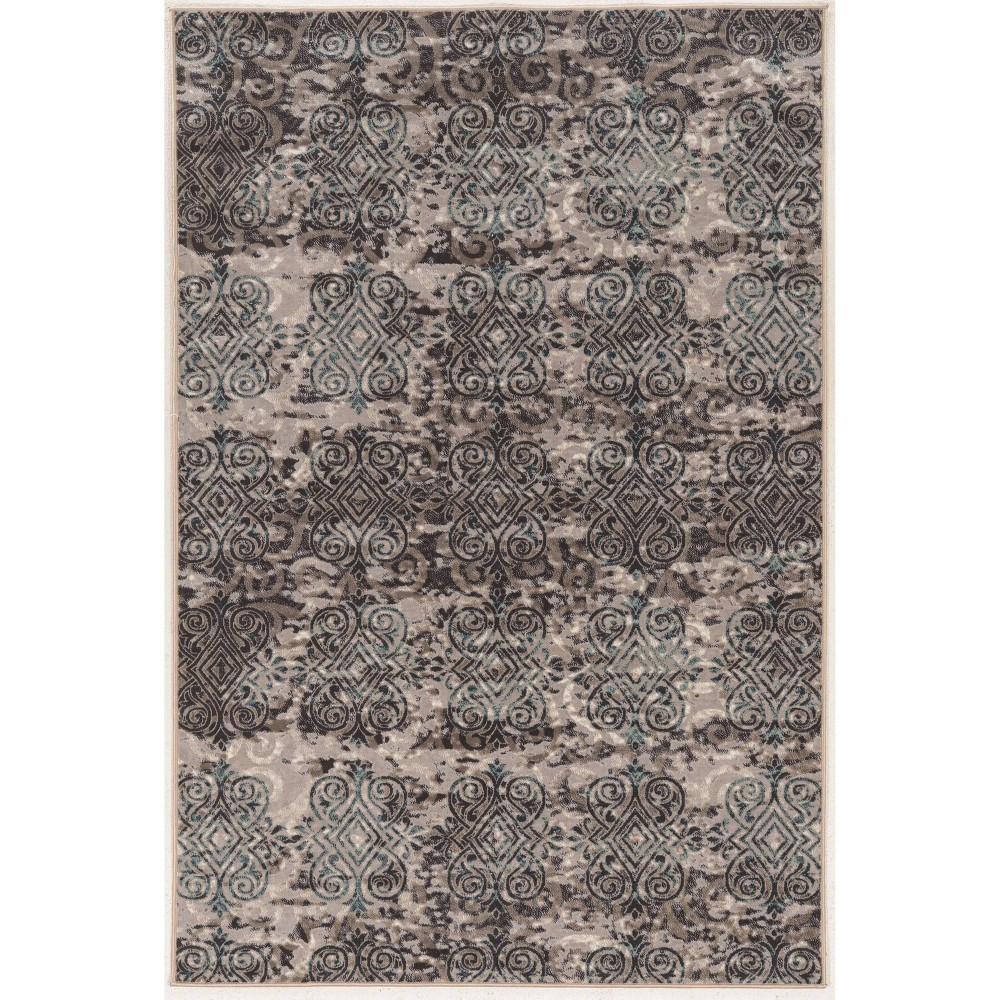 8'x10' Vintage Collection Clara Rug Charcoal Gray - Linon